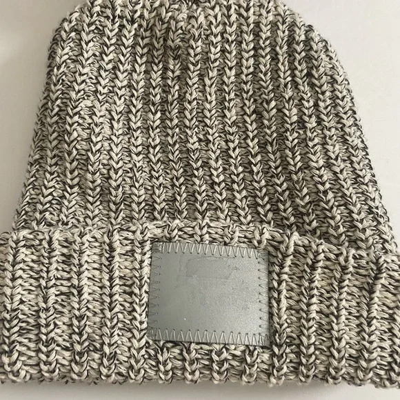 Love Your Melon Grey Knit Beanie with Black Removable Pompom - Picture 2 of 8